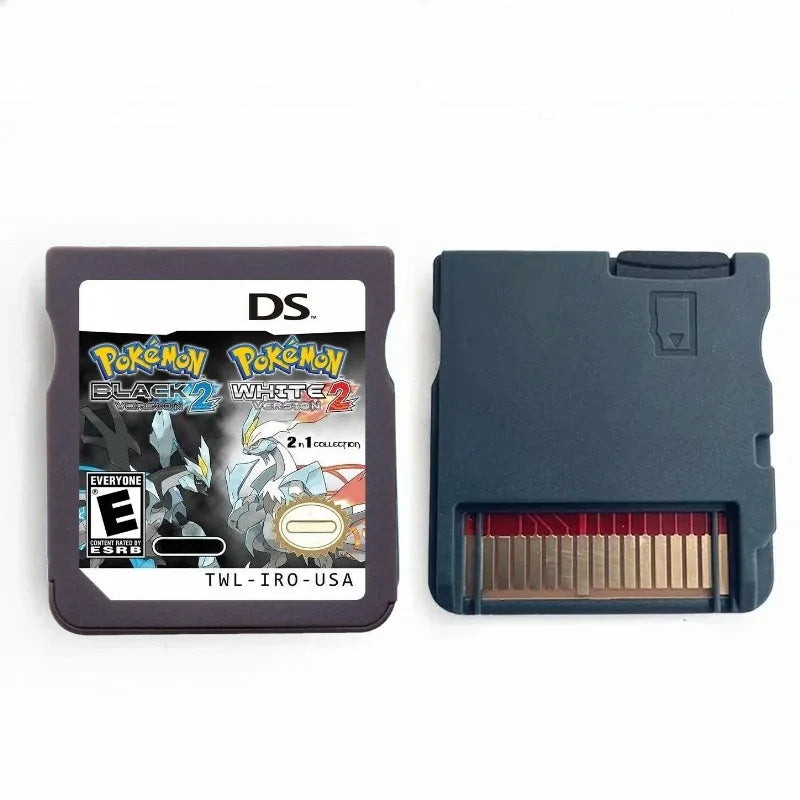 NDS Game Card ，Pokémon Games 2in1, 3in1, 4in1，SoulSilver+ HeartGold，black2 + White2，English Game Cartridge