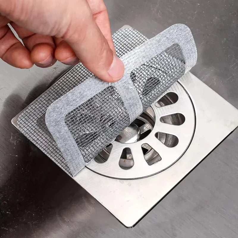 Disposable Shower Drain Hair Catcher Mesh Shower Drain Covers Floor Sink Strainer Filter Hair Stopper For Bathroom Kitchen