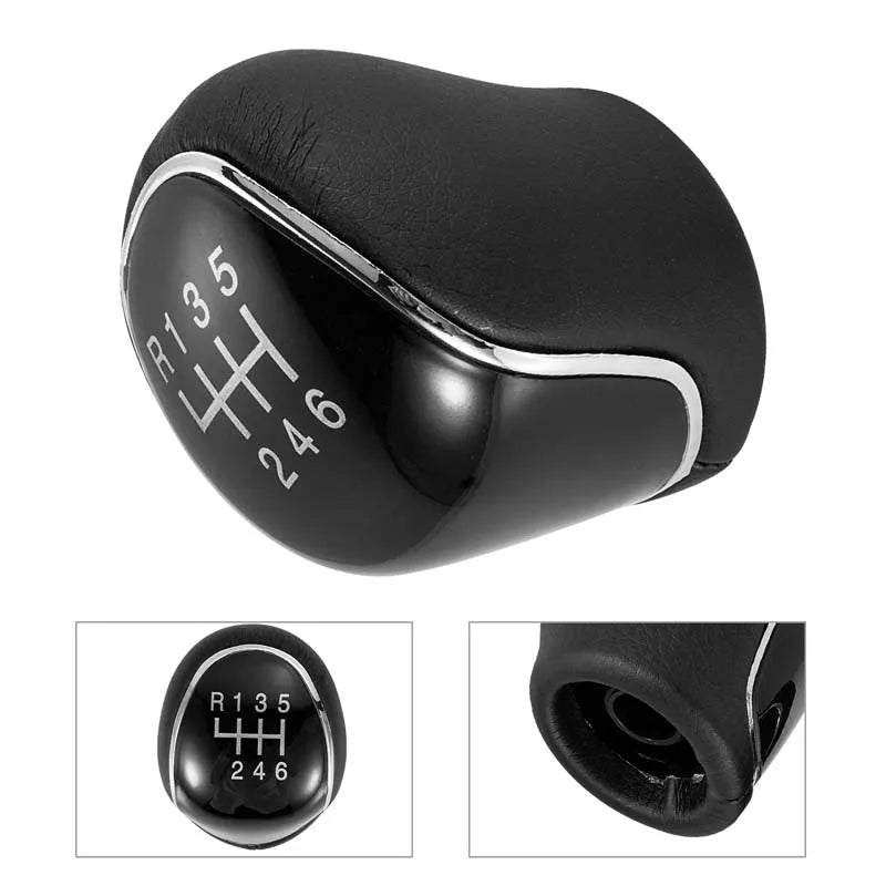 5/6 Speed Gear Shift Knob for Ford Mondeo 4 Mk4 Focus S-Max C- Max Kuga Galaxy Leather Shifter Lever Arm Headball Car Accessorie