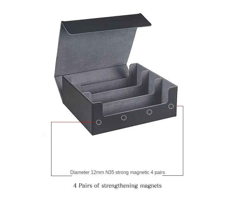 Storage Box For 1800+ Trading Cards PU Leather Commander Card Deck Case Magnetic Closure Card Holder Fits for Magic Game Cards