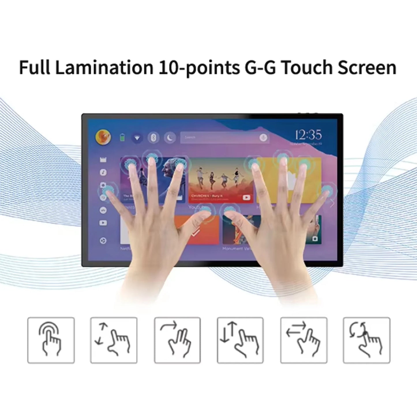 Smart Home Tablet Wall Mount with Double-Sided Lights 15.6 Inch FHD Touch Screen Android 14 8-Core 4G 32G POE for Home Automati