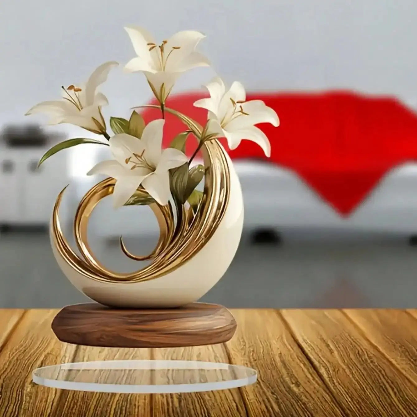 1 piece of lily desktop decoration ornament suitable for living room desktop and office decoraValentine Day wedding decor gifts