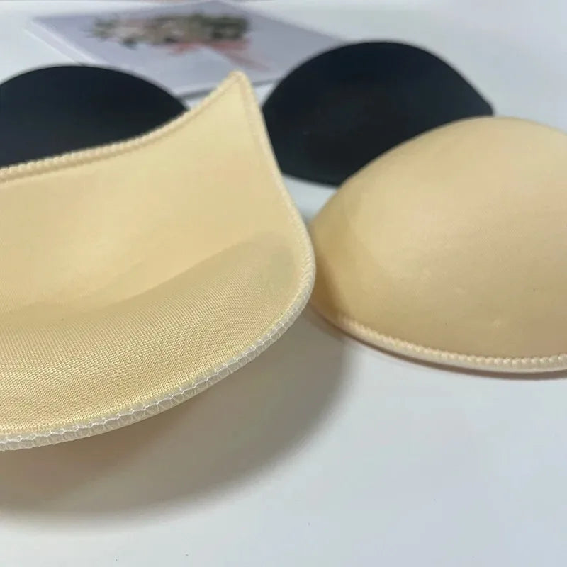 1pair Thick Sponge Bra Pads for Women Swimsuit Breast Push Up Breast Enhancer Removeable Bra Pads Inserts Cups Bra Accessories
