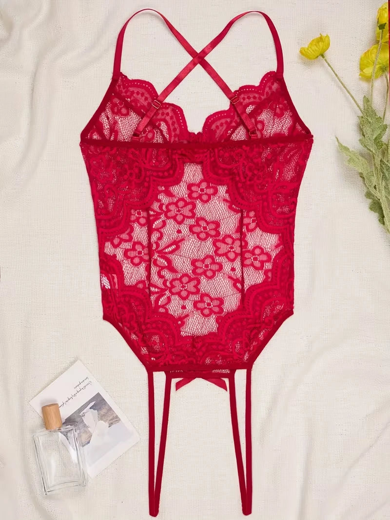 Transparent Sexy Lingerie For Women Sexsi Erotic Underwear Naughty Outfit Lace Open Crotch Porn Lingerie Set Bodysuit Lingerie