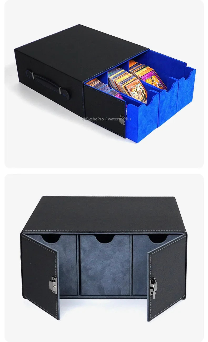 Storage Box For 1800+ Trading Cards PU Leather Commander Card Deck Case Magnetic Closure Card Holder Fits for Magic Game Cards
