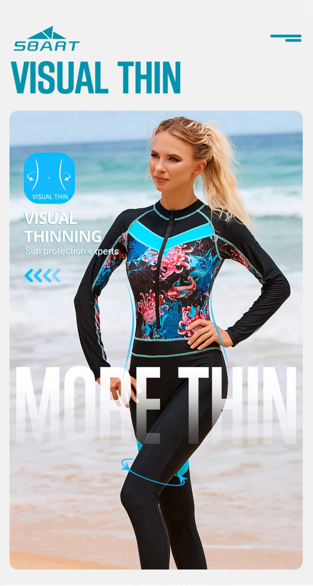 Women Thin Wetsuit Swimwear Female Diving Suit Snorkeling Beach Jellyfish Sunscreen Elastic Zipper Swimsuit Rash Guard