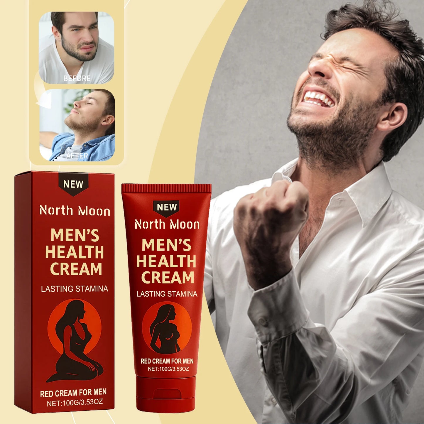 Men's Daily Moisturizing Body Care Cream – Nourishing & Revitalizing Lotion for All Skin Boosts Vitality Body Care for Men