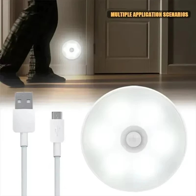LED Night Light with Motion Sensor Cabinet Lamp Wireless Bedside Nightlight Battery Power For Bedroom Closet Stairs Lighting