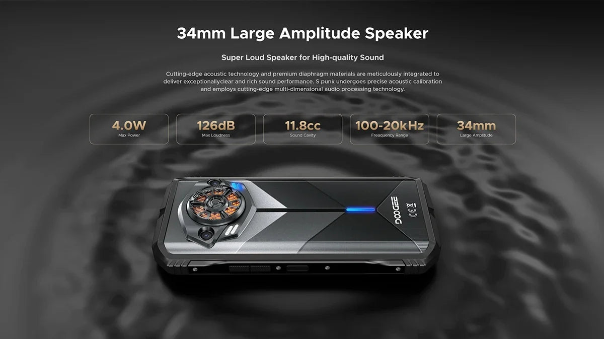 Global version DOOGEE S Punk Rugged Smartphone Android 14 6.58" FHD+90Hz IPS Screen 16GB(6+10)+ 256GB 10800mAh 50MP Mobile Phone