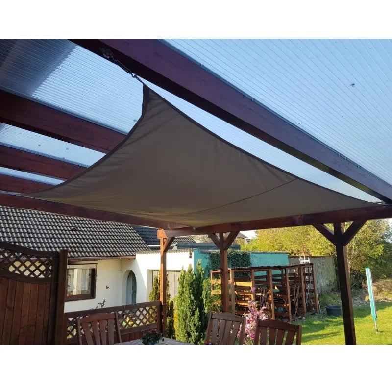 2.5x2.5M Square Shade Sail 300D Waterproof Polyester For Garden Terrace Canopy Swimming Pool Sun Shade Canvas Camping Awning