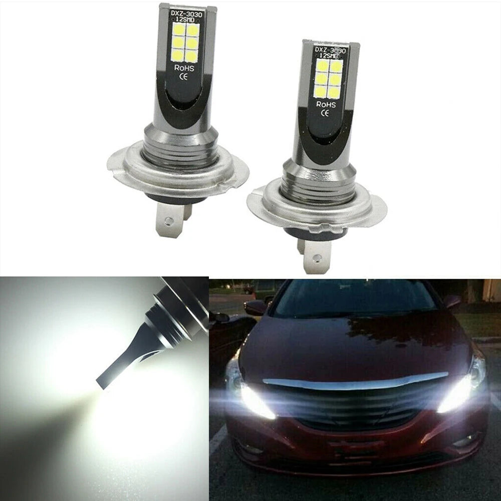 1/2/4pcs H7 Car Headlight Bulb Kit Waterproof Auto Fog Light Canbus H7 Led Lamp Super Bright 6000K Led Automobile Accessories