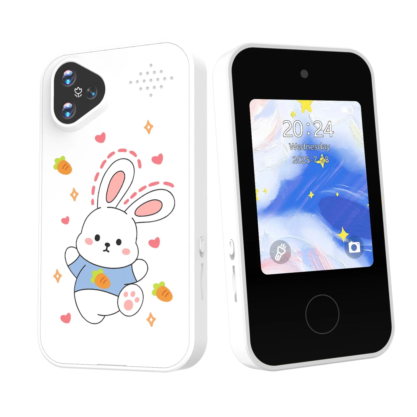 Kids Smart Phone with Dual Camera, 2.8" Touchscreen, 720P IPS Display, Battery, USB-C Charging, 4+ Years Old, prefer gift
