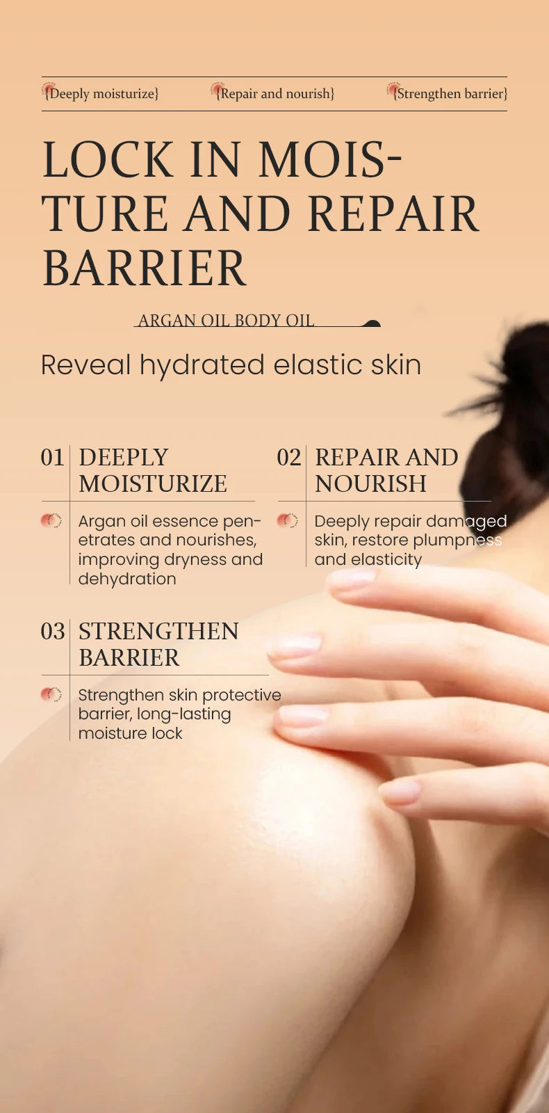 260ml Moisturizing Body Oil Brightens Skin Suitable For All Skin Types Nourishes Moisturizes Skin Enhances Smoothness Skin Care