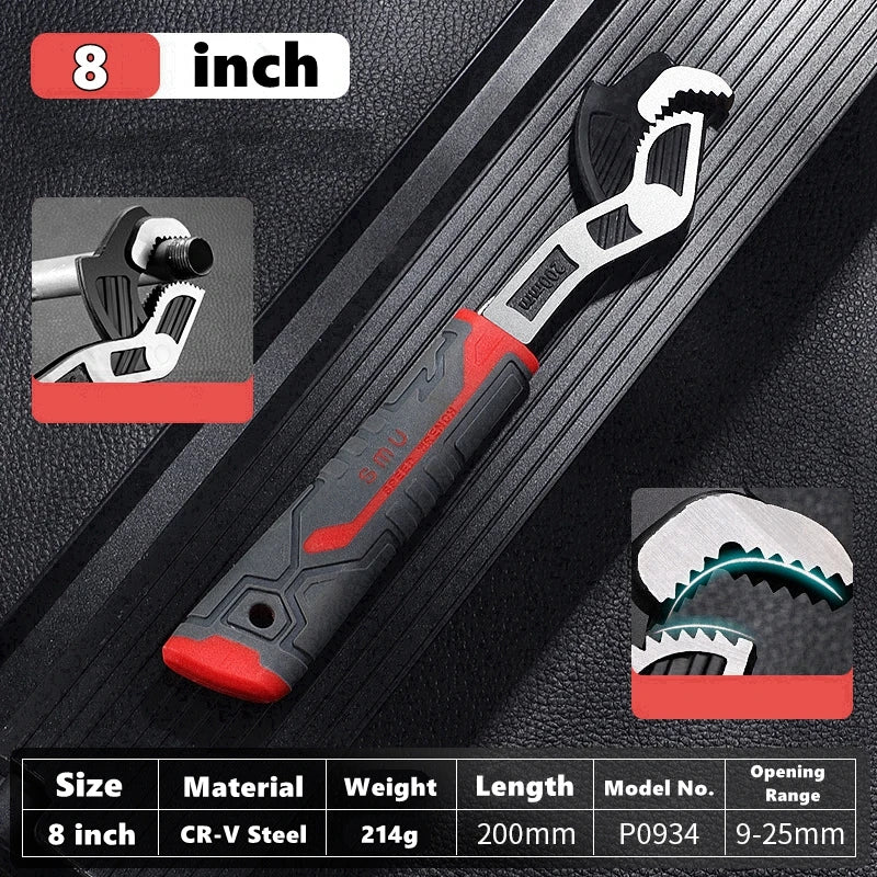 6/8/10/12 inch niversal Multifunctional Self-Locking Wrench Fast Adjustable Wrench CR-V Bathroom Wrench Plumber Multi Hand Tool