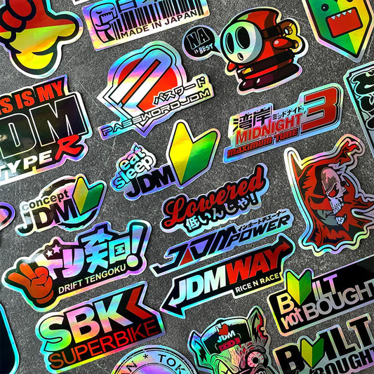 40PCS/Lot Random JDM Motorcycle Decal Moto Body Helmet Car Vinyl Stickers Accessories For YAMAHA MT07 09 R1 R3 R6 Nmax Xmax Tmax