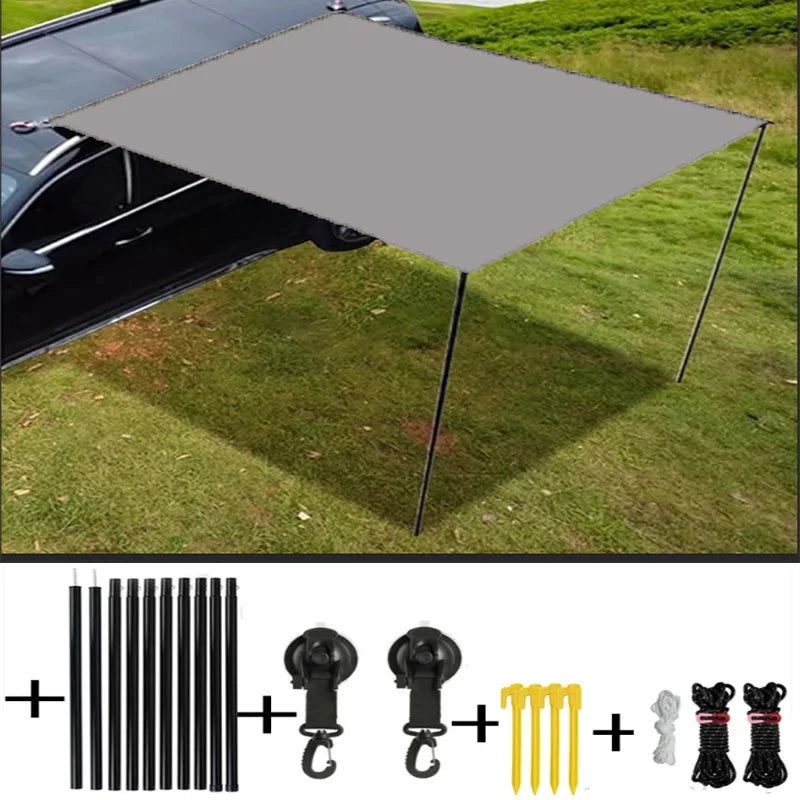 Large Car Side Sun Shade Awning for Outdoor Camping