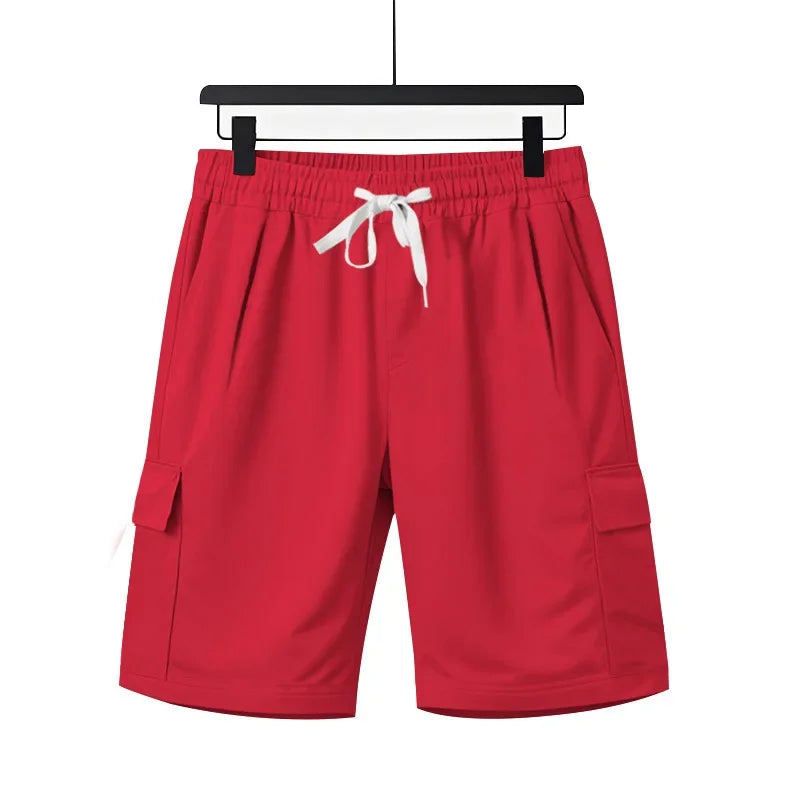 Sports five-point pants men's summer breathable and skin-friendly loose squat jogging casual multi-pocket tooling shorts