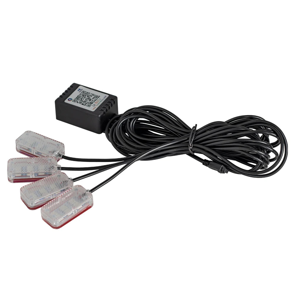 Car Interior Ambient Light RGB Foot Strip Lighting Kit Accessories Backlight Remote App Music Control Auto RGB Decorative Lamp