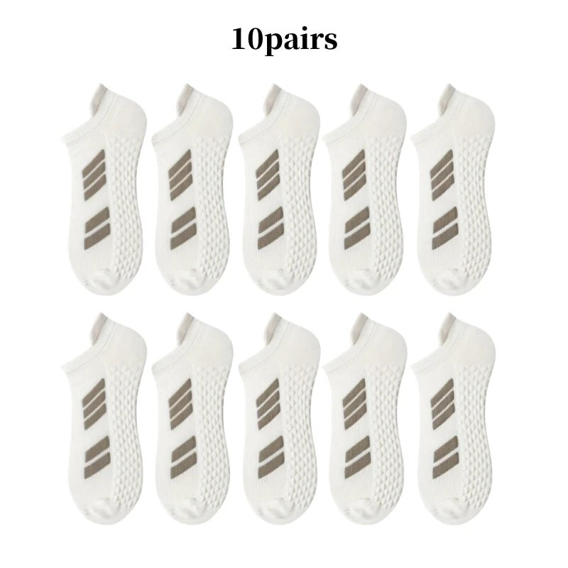 Sports Socks Men's Women's Large Size, Striped Design, Spring Summer, Thin Running Socks, Breathable, Fitness Hiking Socks