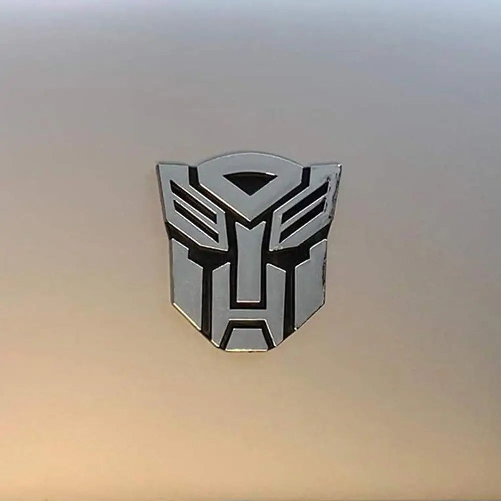 1Pcs Car Aluminum Alloy Autobots Transformers Emblem Car Body Rear Trunk Logo Stickers Side Window Decal Decoration Accessories