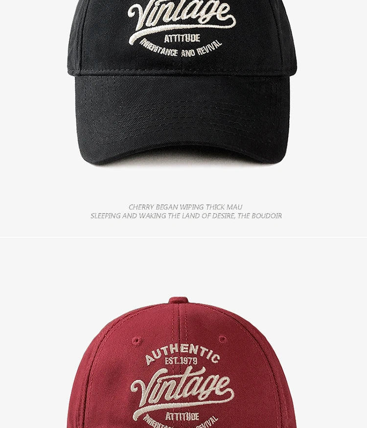 Korean Vintage Embroidered Baseball Caps Women Summer Outdoor Sunscreen Soft Top Hat Showing Face Small Casual Men's Hats