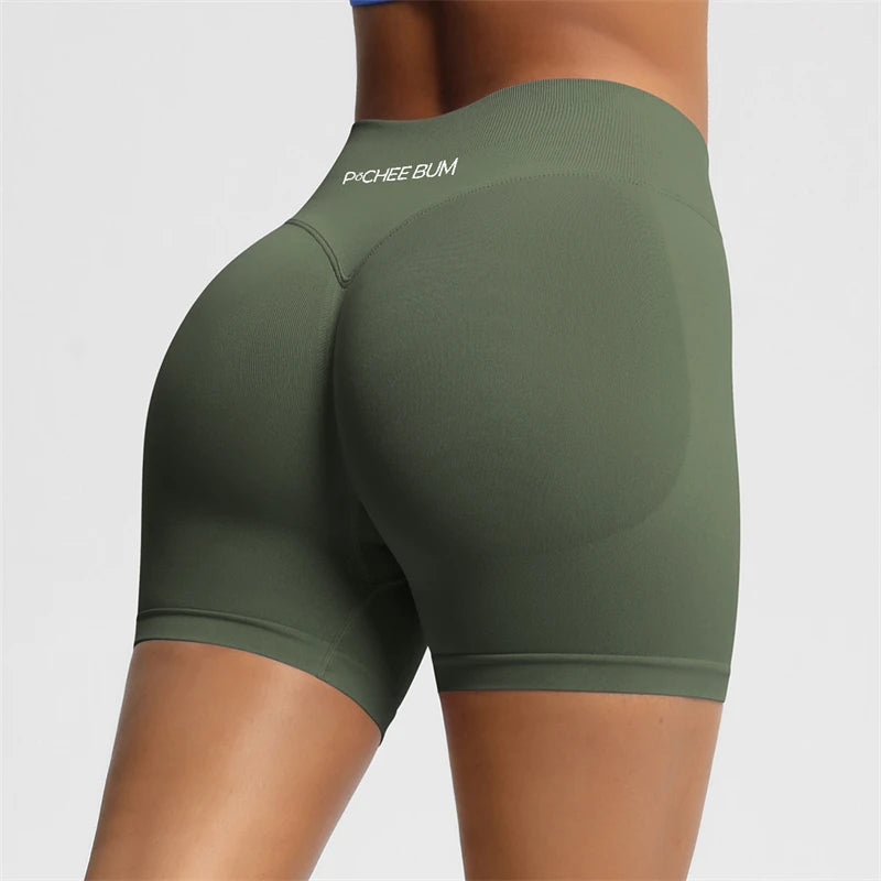 BUM Shaping Yoga Shorts Woman Stretch Breathable Peach Hip Fitness Running Shorts Hip High Stretch Impact Wicks Gym Shorts