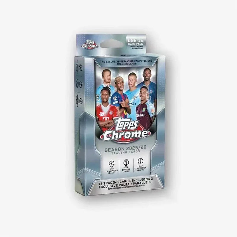 Topps 25/26 Chrome UCC Football Cards Hanger Value Mega Box