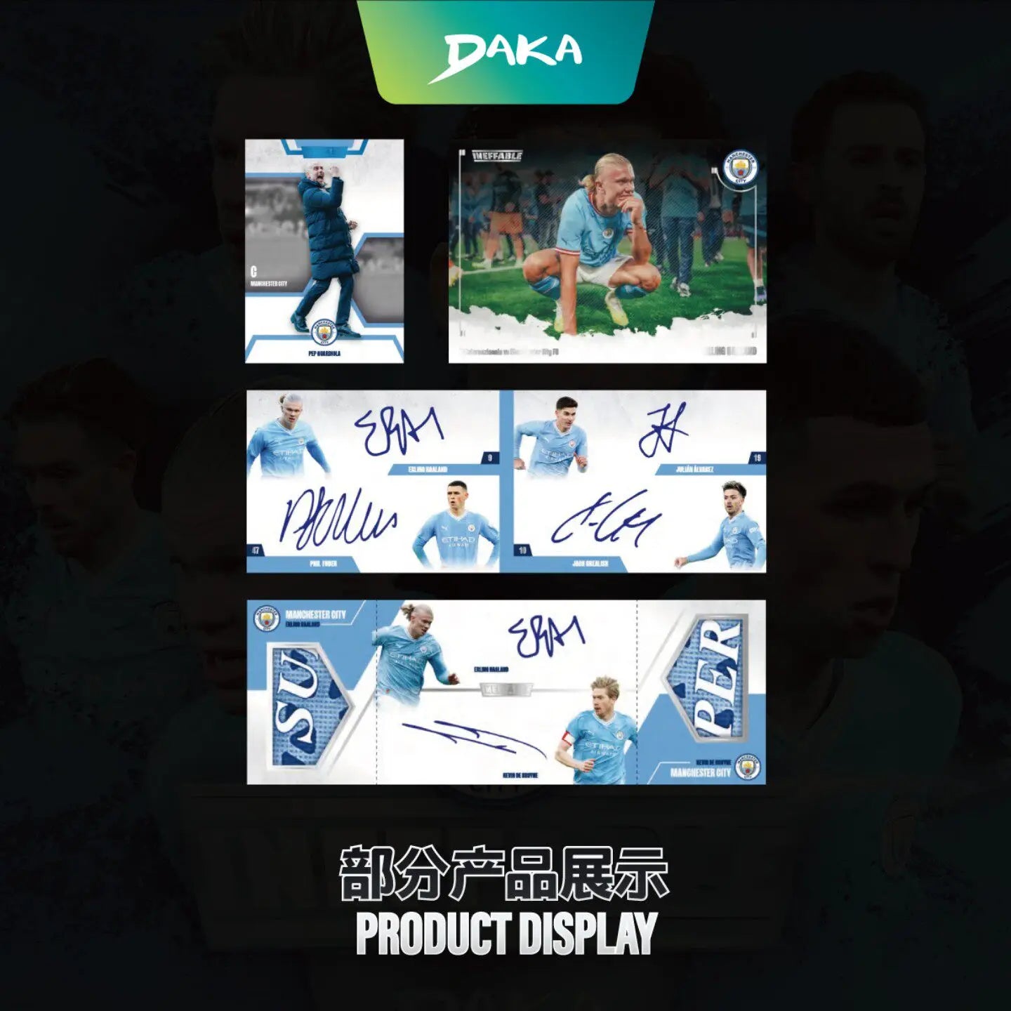 Daka 2023-24 Season Football Club Manchester City Official Sports Trading Card  Ineffable Series Pop Culture Toys