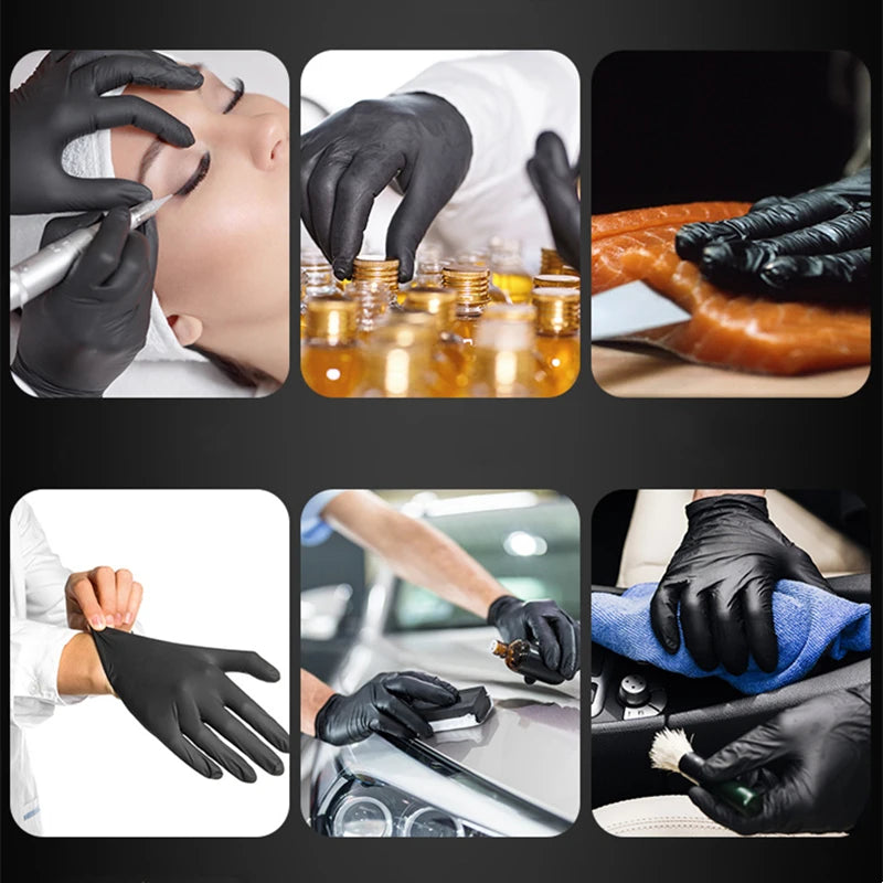 20/50PCS Disposable Nitrile Gloves for Household Cleaning Kitchen Dishwashing Working Gardening Tattoo Gloves Thickened Durable