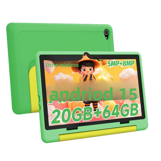 Kid Tablet 10Inch Android15 20GB RAM 64GB ROM 128GB Expandable 5000mAh 8-Core WiFi Bluetooth Children's Gift KIDOZ Kids Software