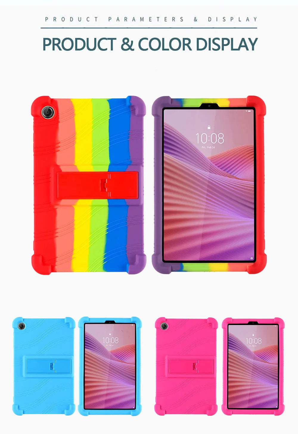 case For LENOVO Tab One 8.7 inch Tablet  protective cover Android Tablet Soft Silicone Adjustable Stand protective sleeve