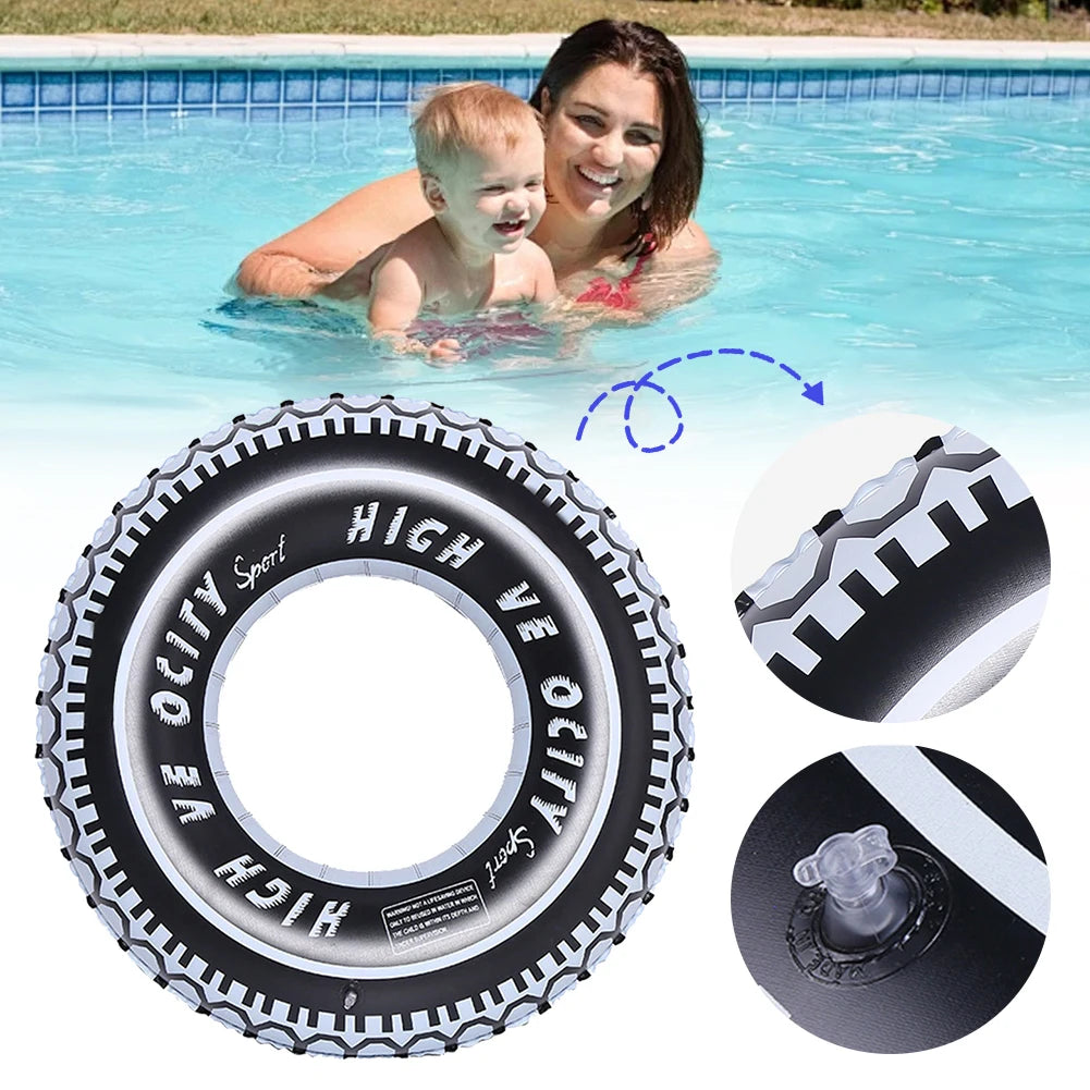 Car Tire Swim Float Tube PVC Pool Floating Rings Leakproof Inflatable Swimming Rings Floaties Thickened Pool Rings for Swimming