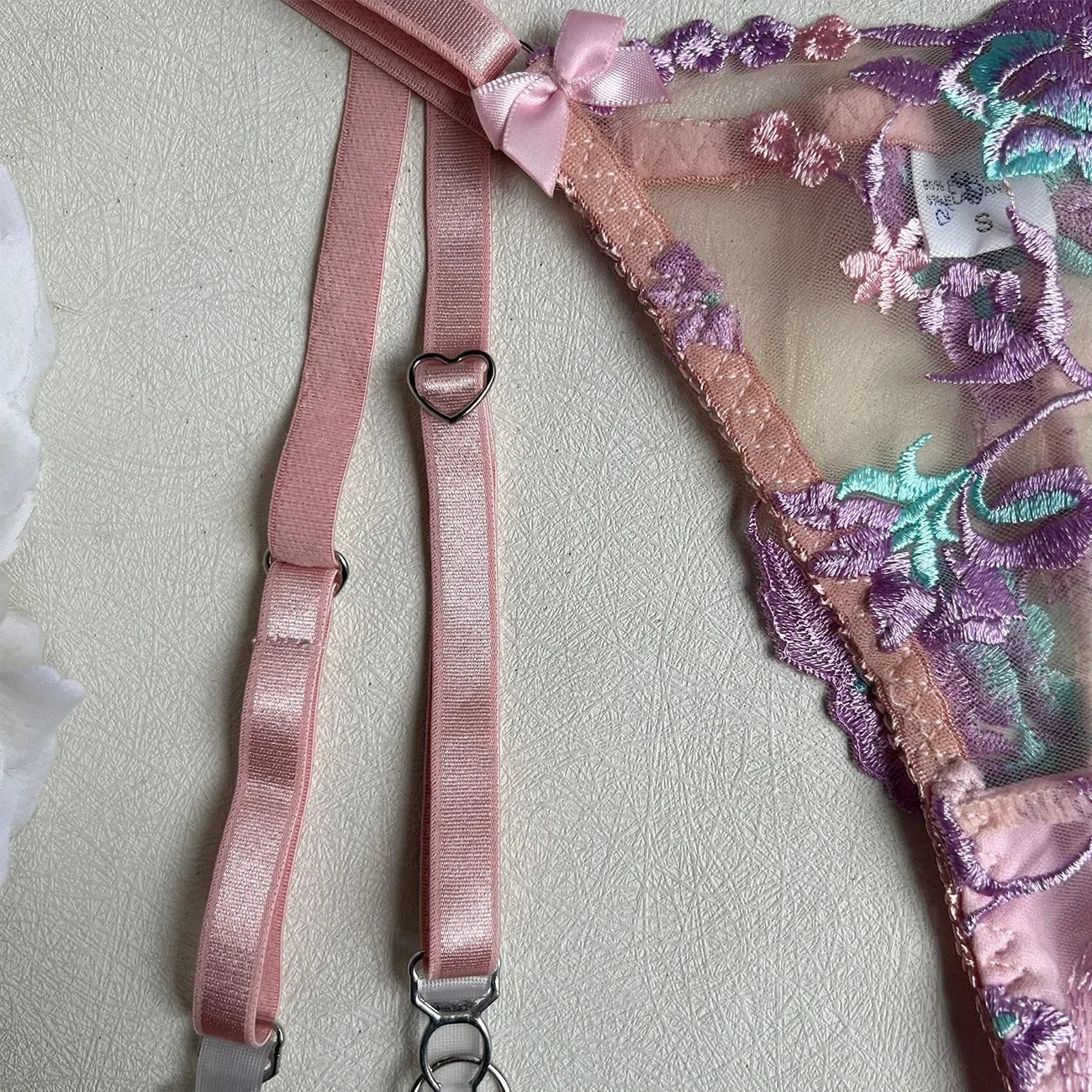 Lenceria Sexi Porno Mujer Sutiã Bordado De Renda Sutiã Tra Lenceria Set Yimunancy-Conjunto De Lingerie Bordado Floral Feminino