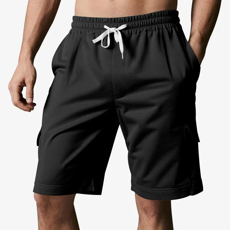 Sports five-point pants men's summer breathable and skin-friendly loose squat jogging casual multi-pocket tooling shorts