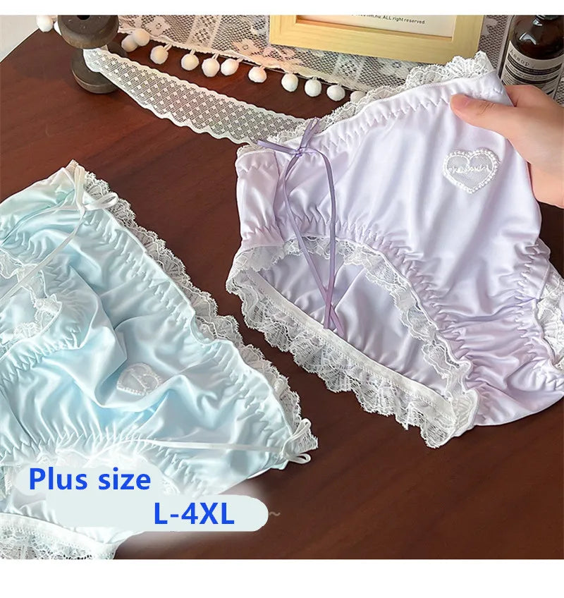 Sexy panties Plus size ropa interior femenina lace lenceria sweet calzones para mujer high elasticity underwear women Lingerie