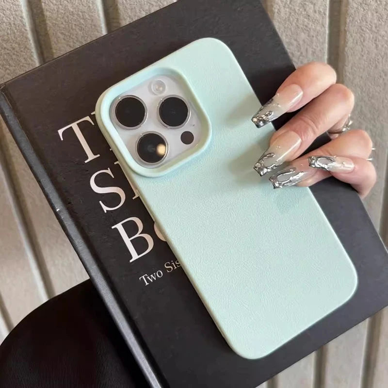 Candy Color Lichee Pattern Soft Phone Case For iPhone 17 Pro Max 11 12 13 14 15 16 Pro Max 17 Air 16E X XS XR Shockproof Cover
