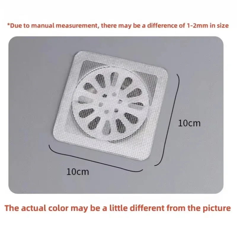 Disposable Shower Drain Hair Catcher Mesh Shower Drain Covers Floor Sink Strainer Filter Hair Stopper For Bathroom Kitchen