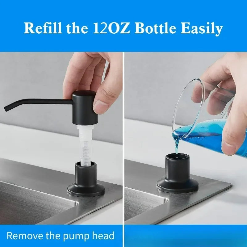 500ml/350ml Practical Kitchen Sink Tools Home Products Bottles Liquid Soap Dispenser Durable Stainless Steel Pump Soap Dispenser