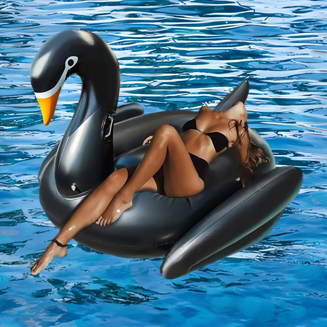 Summer Water Toys Swimming Pool Toy Water Party Floating Bed Giant PVC Inflatable Swan Floating Row Floating Raft Air Mattres