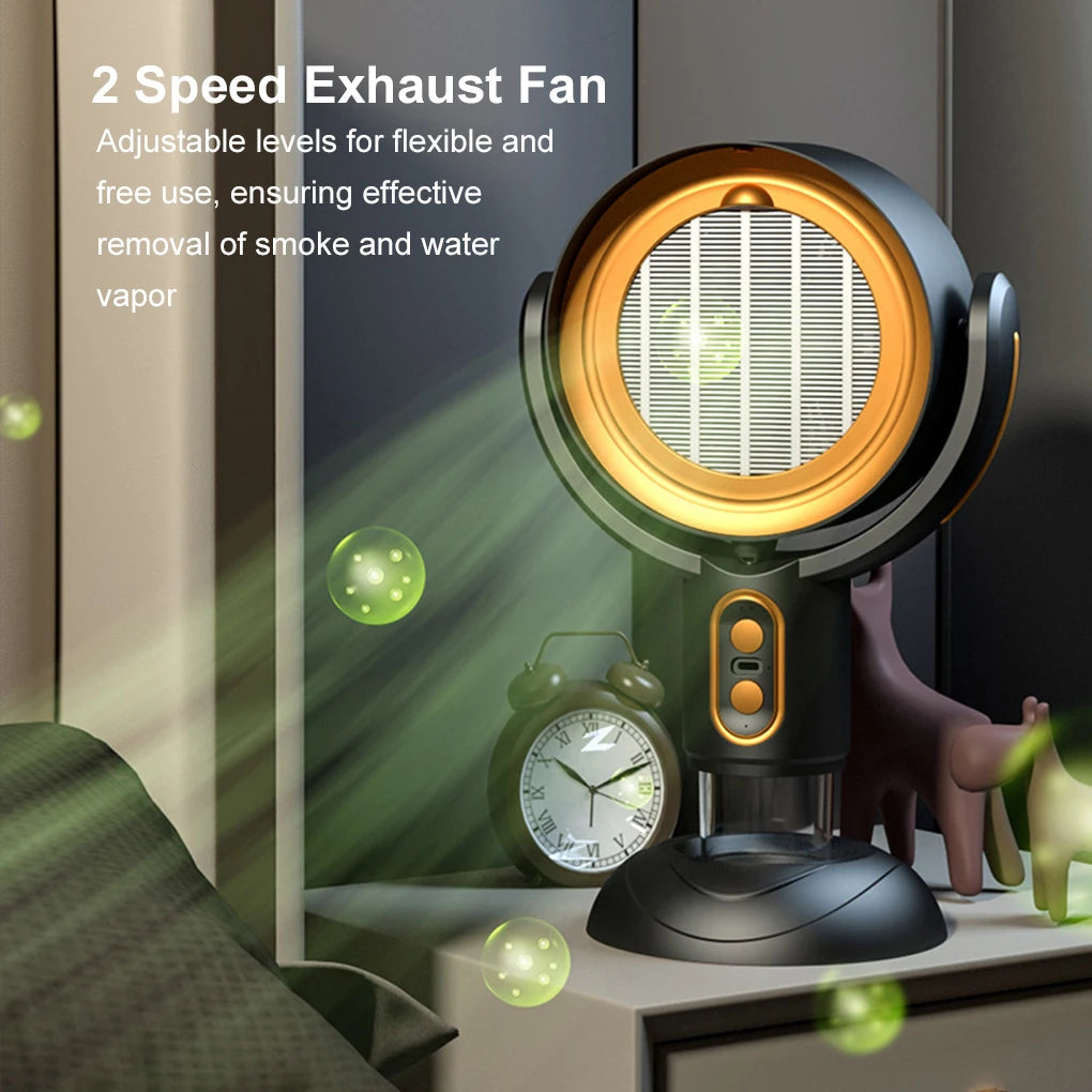 Small desktop range hood, portable charging, deodorization, air filtration, smoking machine, barbecue, hotpot companion.