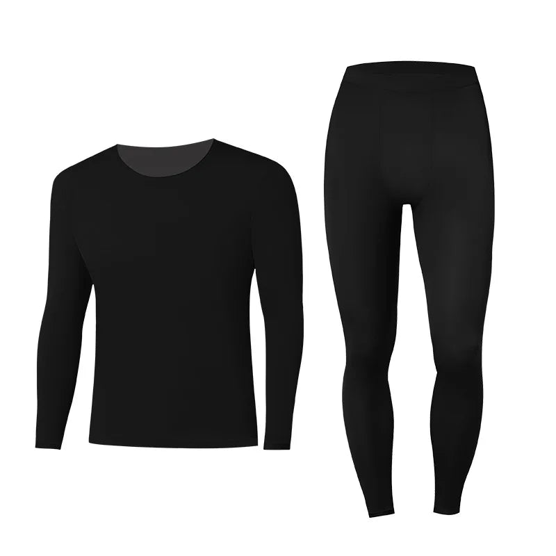 Men Thermal Underwear Set Plus Size Ultra-thin Pajamas Suit High Elastic Long Sleeve Long Johns Autumn Winter Skincare Clothing