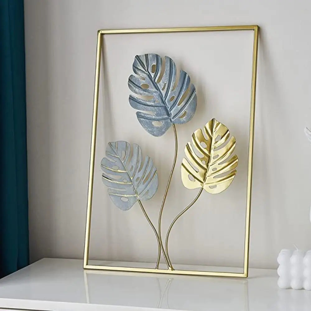 Decoration Wall Hanging Decor Cabinet Living Room Leaves Sculpture Desktop Ornaments Ginkgo Leaf Ornaments Iron Arts Crafts