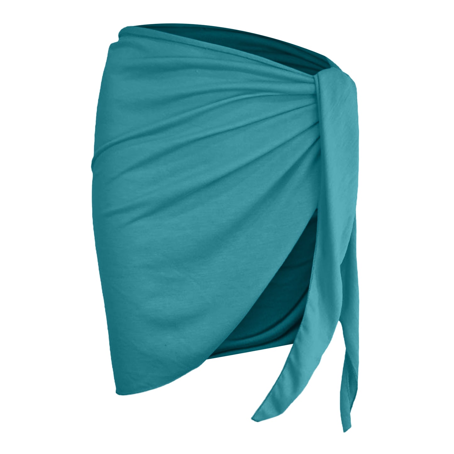 Women Cover Up Skirt Solid Color Swimsuit Female Side Knot Cover-Ups Summer Beach Dress Swimwear Bikini Cover Up пляжная одежда