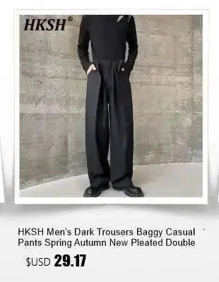 HKSH Summer Men's Workwear Shorts Trendy Brand Ins High Street Loose Outerwear Knee-length Pants Trendy Straight Pockets HK0673