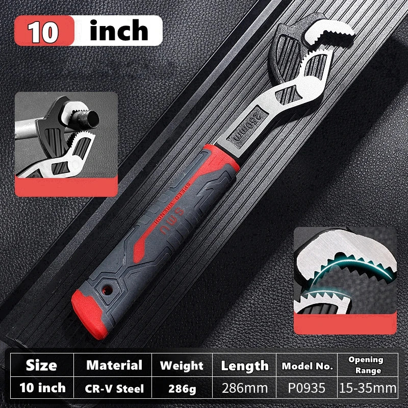 6/8/10/12 inch niversal Multifunctional Self-Locking Wrench Fast Adjustable Wrench CR-V Bathroom Wrench Plumber Multi Hand Tool