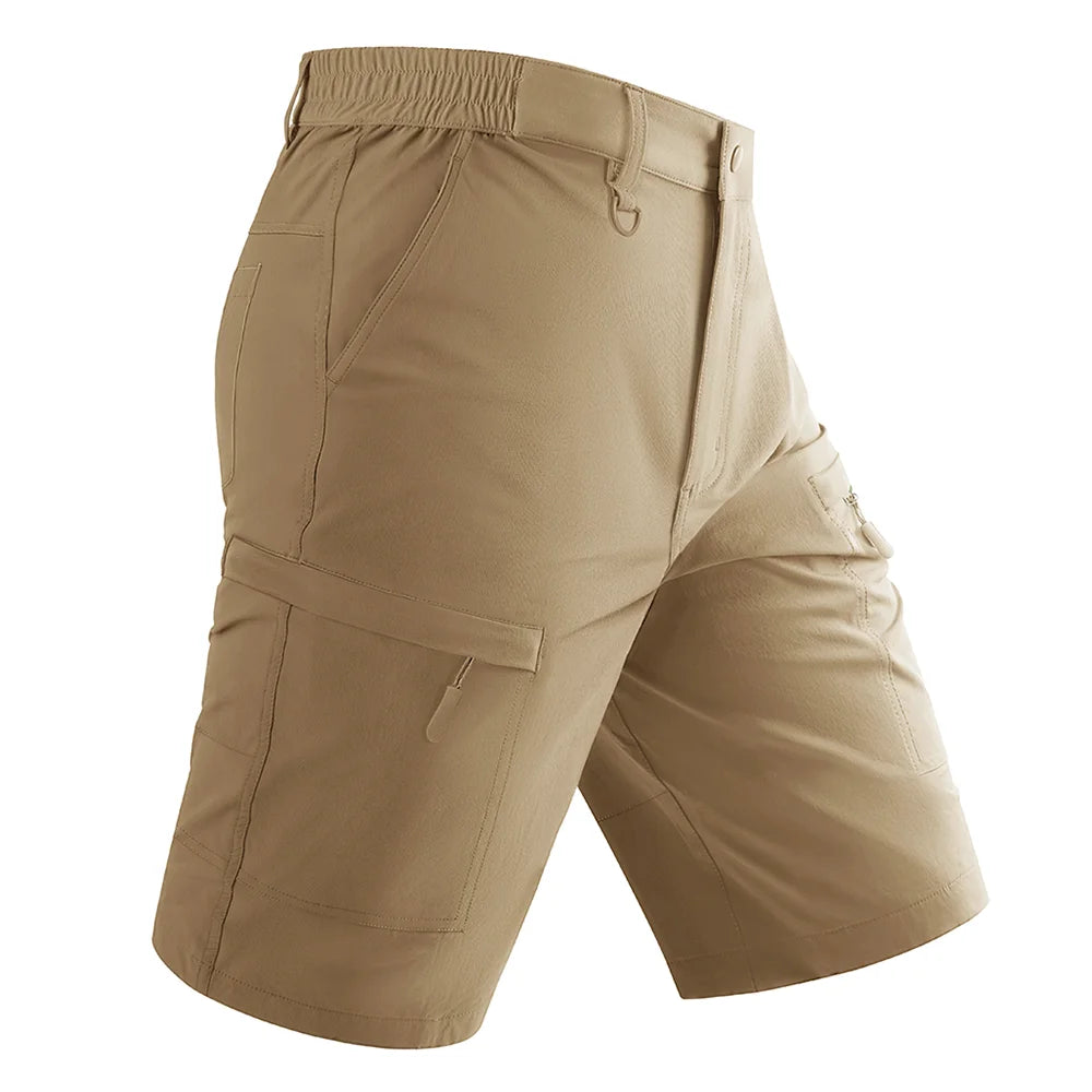 TACVASEN Waterproof Cargo Shorts Men's Summer Quick Dry Hiking Shorts Outdoor Multi-pockets Camping Training Work Shorts Man