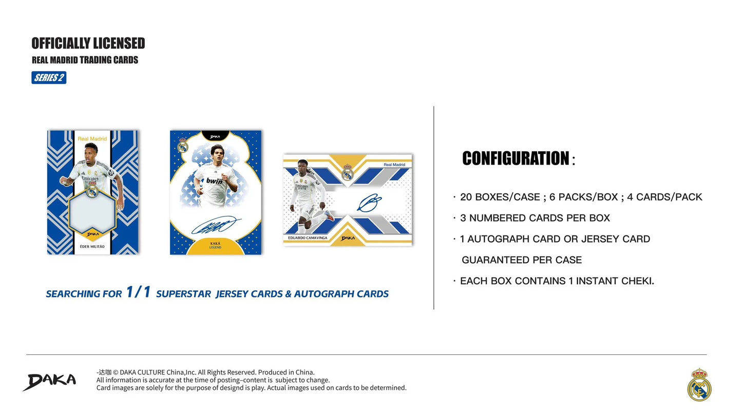 Genuine Daka 2025-26 Top Audience Series Internazionale Milano Real Madrid Barcelona Collection Card Football Club Official Box