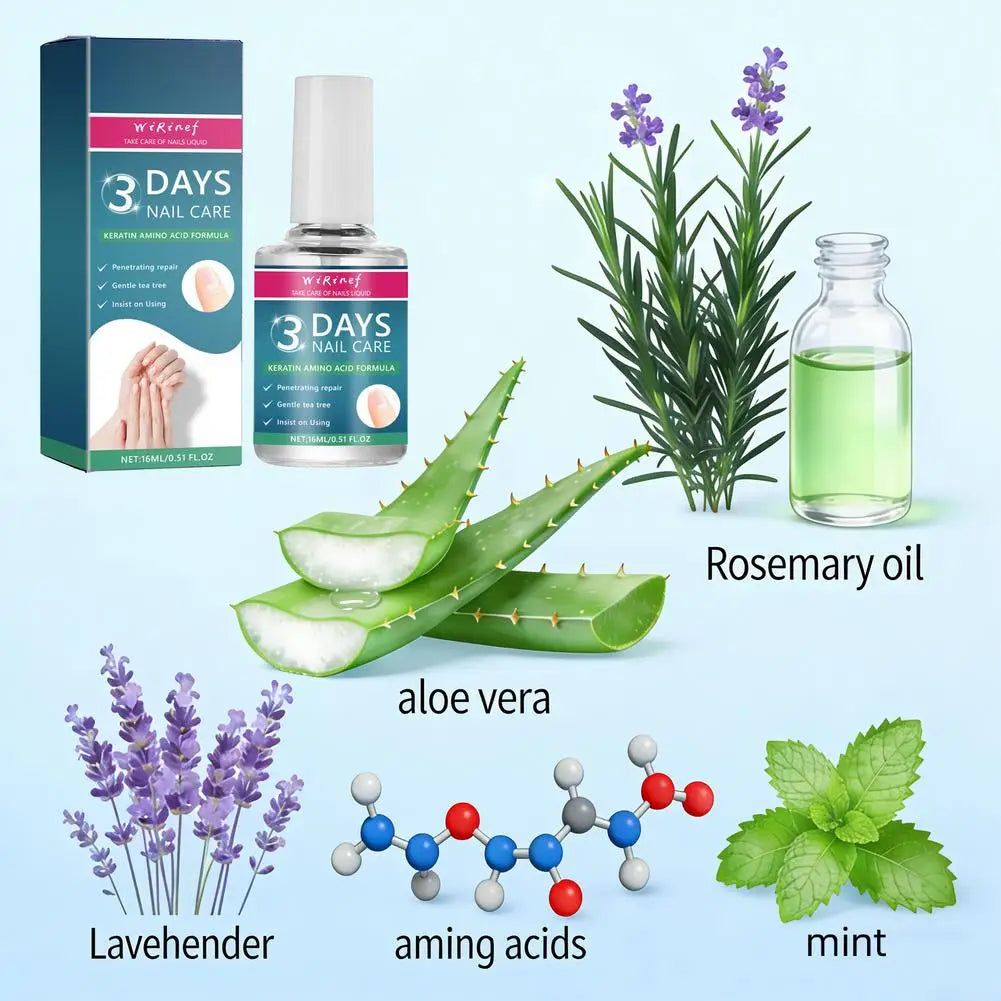 Nail Care Liquid Rapid Nail Revitalization Nourishing Liquid Rejuvenate Damaged Nails Soothing Tea Tree Care