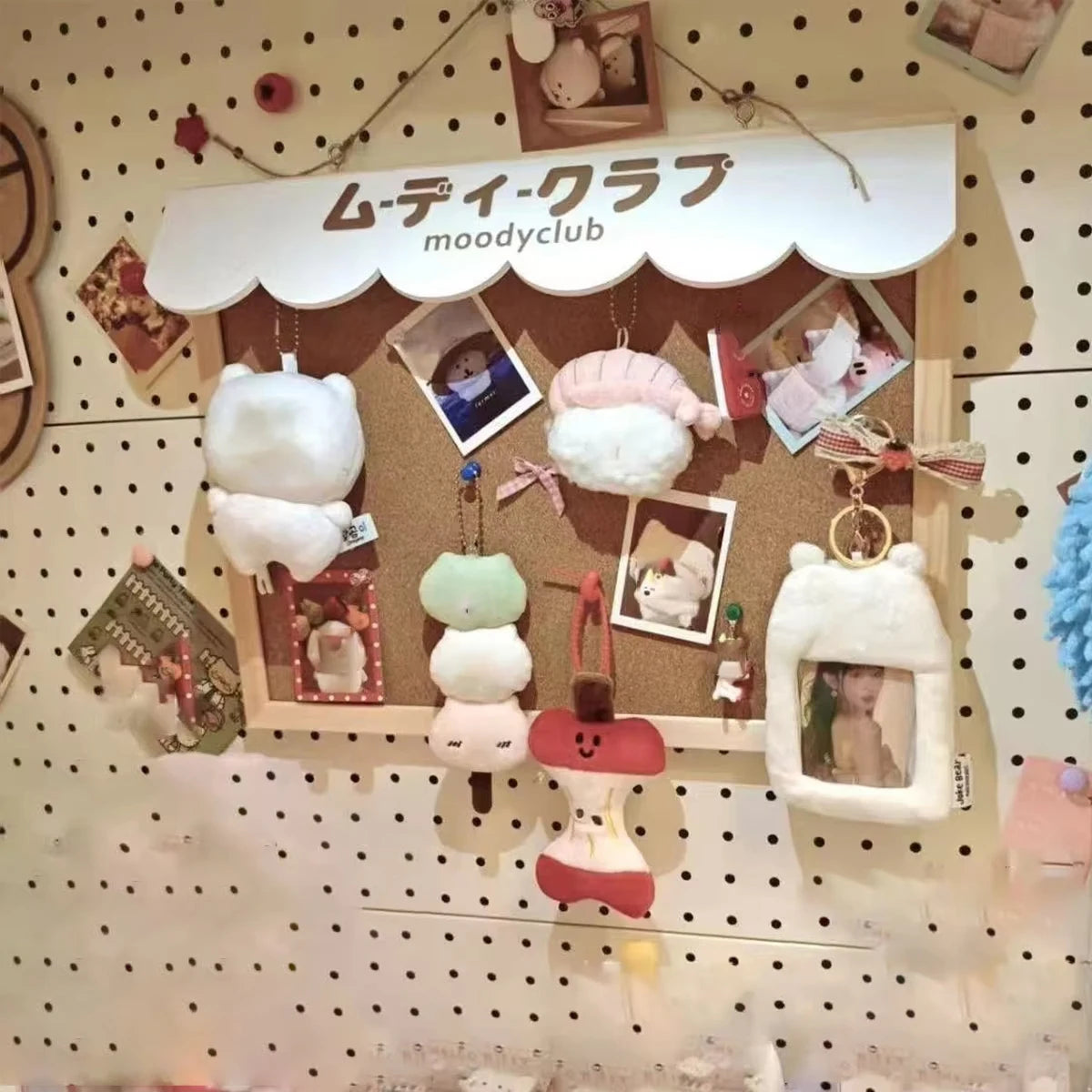 New DIY Cute Dessert House Cork Message Board Home Dormitory Jewelry Wooden Storage Board Wall Decorative Board Room Decoration