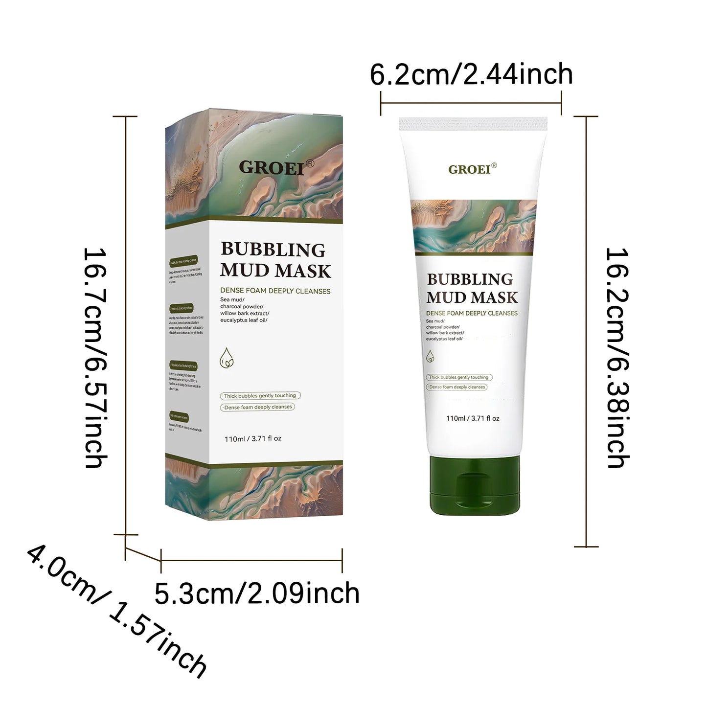facial foam cleansing lotion deeply cleanses, removes dirt, absorbs oil, shrinks pores and cleanses the skin